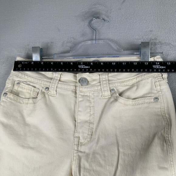 Seven7 Skinny Jeans Starlette Crop Womens Size 6 Mid Rise Denim Stretch Tan - Picture 7 of 12